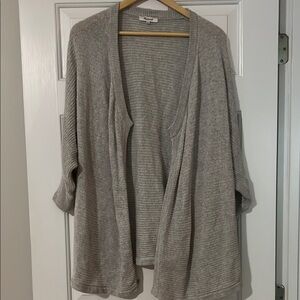 Madewell Gray Open-Front Cardigan Sweater